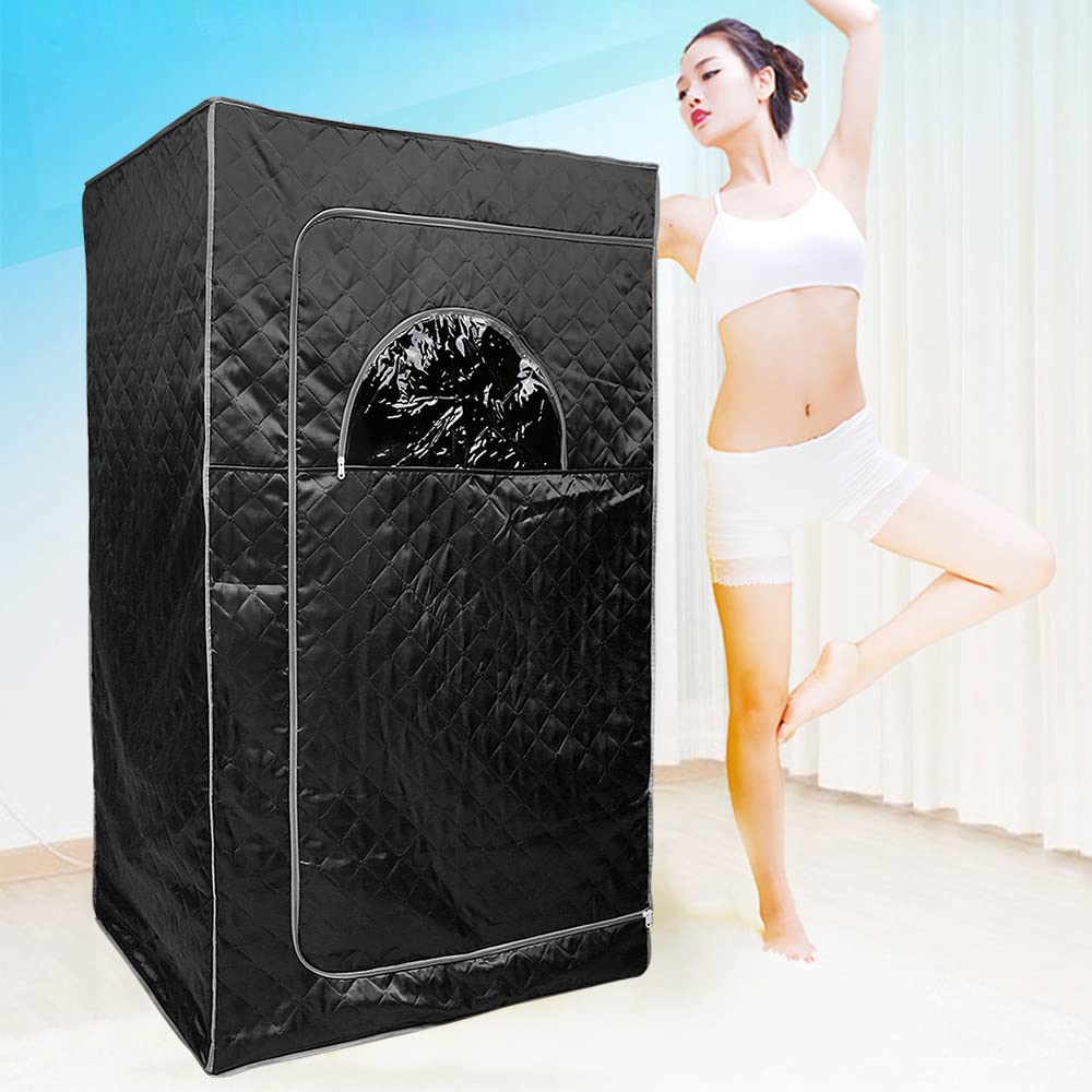 OHMG Tragbare Sauna, 3 l, für den Außenbereich, tragbare Sauna, kompletter Körper, tragbarer Whirlpool mit 1000 W, Vapozone, tragbar, Fernbedienung, großer Raum, tragbare Sauna, Abnehmen, Entgiftung