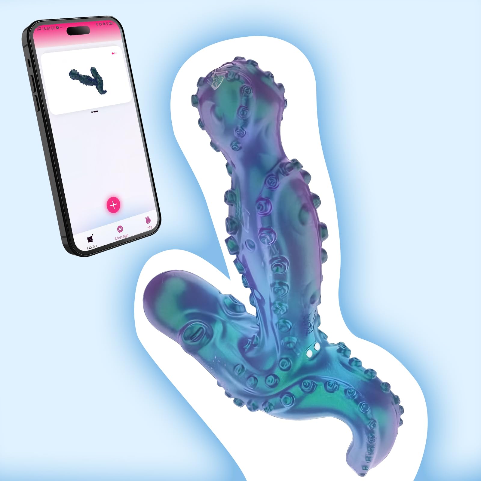 Qoosea 360°Rotante Masseur de Prostate Anal Vibratore 9 Modalità di Rotazione & 9 Modalità di Vibrazione Giocattolo per Adulti per Uomini e Donne Plug Anal con Telecomando Masseur di Clitoride