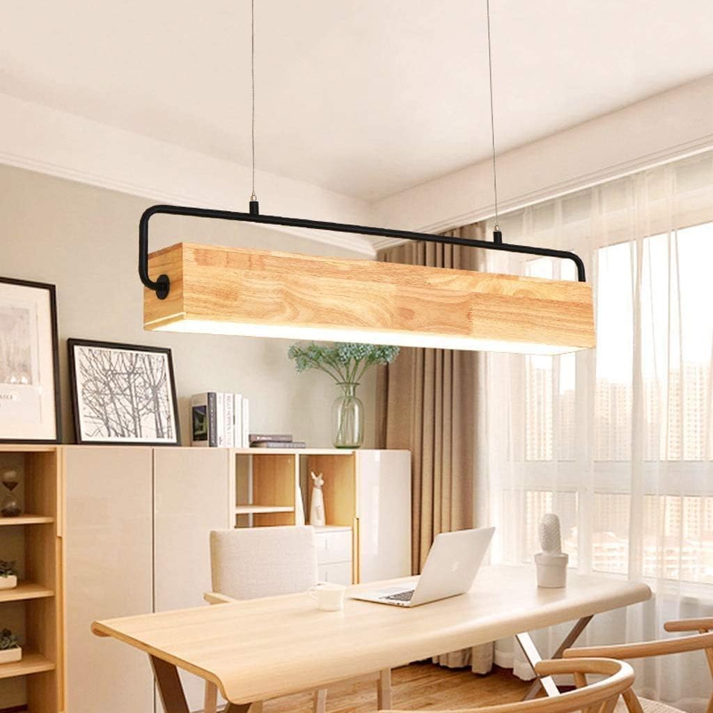 Bracket Light Solid Wood Led Chandeliers,Adjustable Direction 1 Lights Pendant Light, Chandelier Lighting Fixtures,Ceiling Light for Living Room Bedroom Led Stainless Steel Bracket Light,Warm Li
