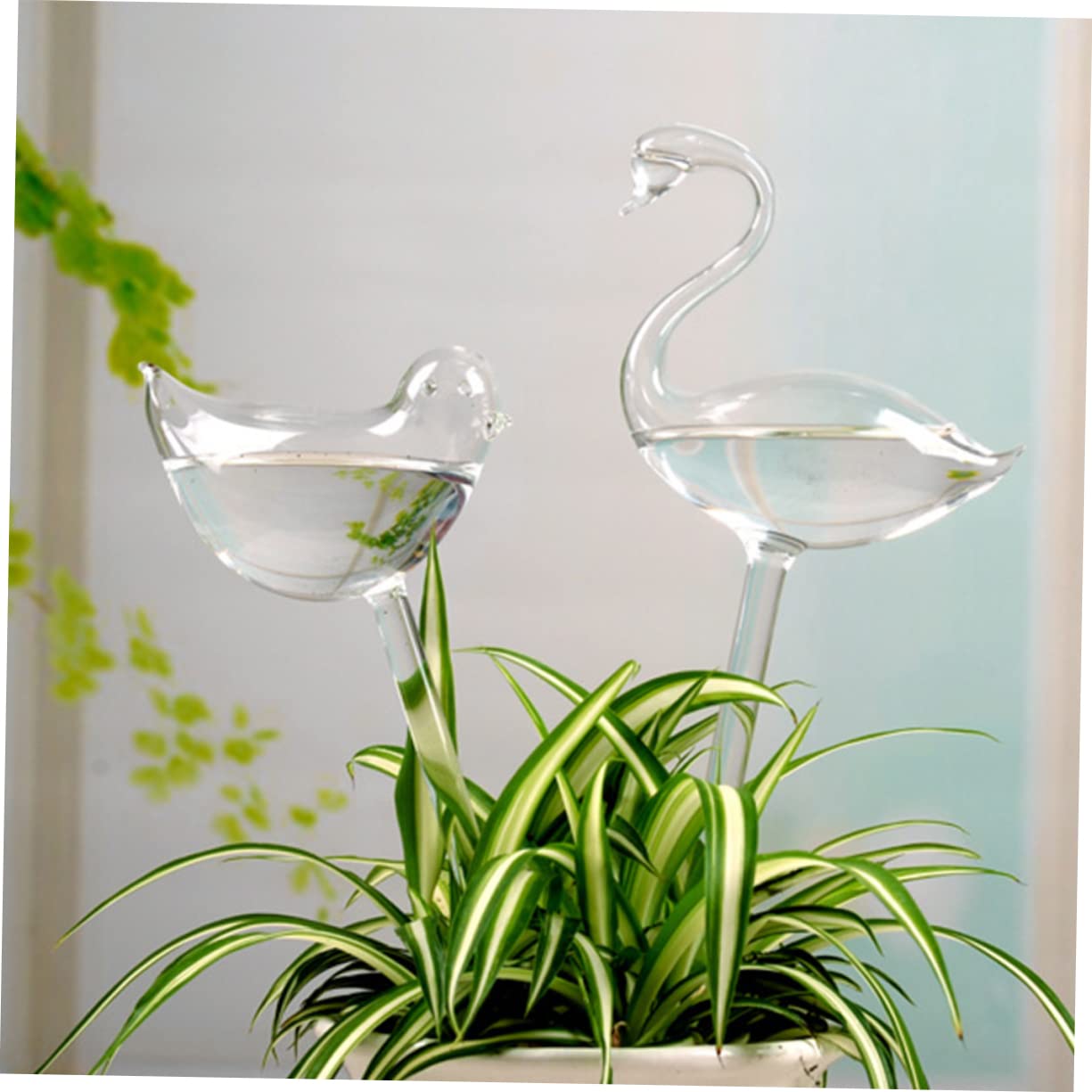 OFFSCH Potted Plant Watering Devices Self Plant Watering Devices Glass Flower Waterer Automatic Dripper for Home