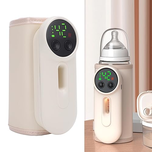 Miniatura 9 de Calentador de biberones portátil para viajes, calentador de leche de bebé de calentamiento rápido, calentador eléctrico de calentamiento de