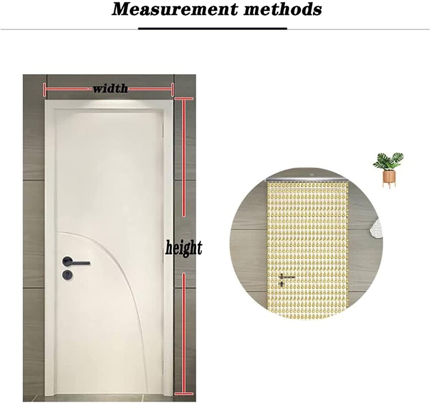 Rideau De Perles,Rideaux Perles En Bambou For Les Portes/Placards, Séparateur De Chambre À La Main For L'entrée Restaurant Rétro Feng Shui Décor, 21 Tailles