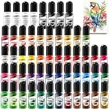 Acrylic Ink - 54 Colors Alcohol Ink Set, Quick Dry Acrylic Drawing Inks