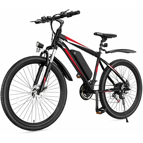 ANCHEER 26" Electric Mountain Bike for Adults, 500W Ebike Cruise Control Electric Commuter Ebike, 21 Speed Electric Bike for Adult Removable 48V 7.8Ah Battery Electric Bicycle