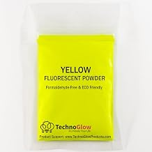 Fluorescent UV Powder Pigment | Black Light Reactive | Formaldehyde-Free & ECO Friendly | Multi-Purpose Use Tint Dye 1 oz, Yellow