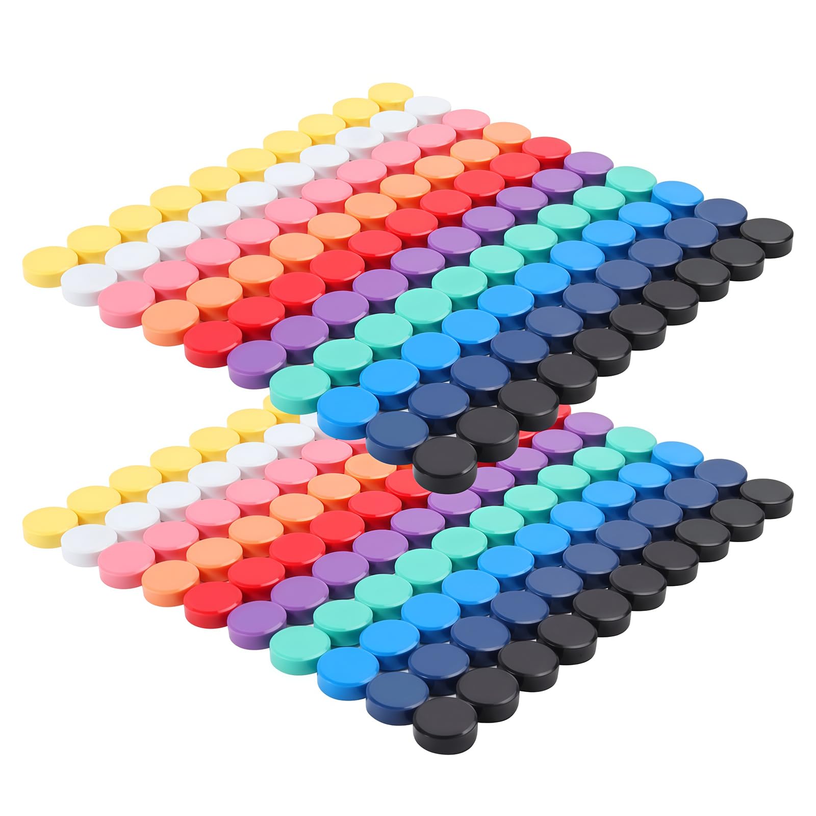 QOJOPU Fridge Magnets 200 Pack,10 Colours Strong Small Round for Whiteboard — image 1