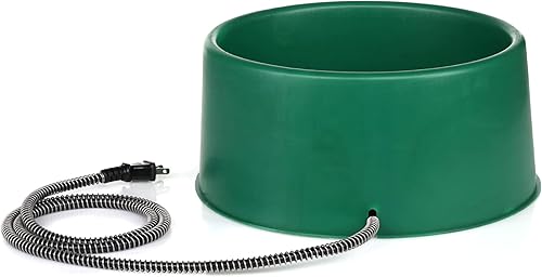 Miniatura 8 de Farm Innovators Cuenco para mascotas con calefacción de 60 vatios, 1.5 galones, individual, Verde