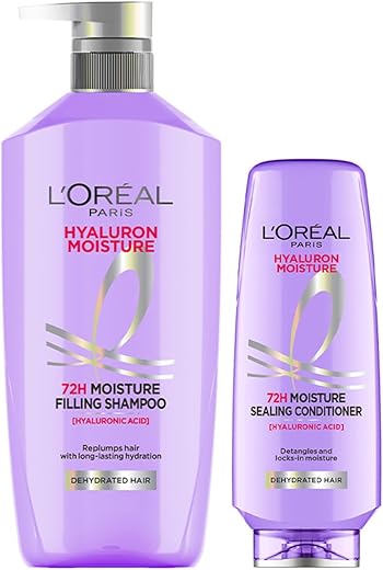 L Oréal Paris Hyaluron Moisture Hair Care Shampoo 650Ml + Conditioner 71.5Ml (2 Items In The Set)