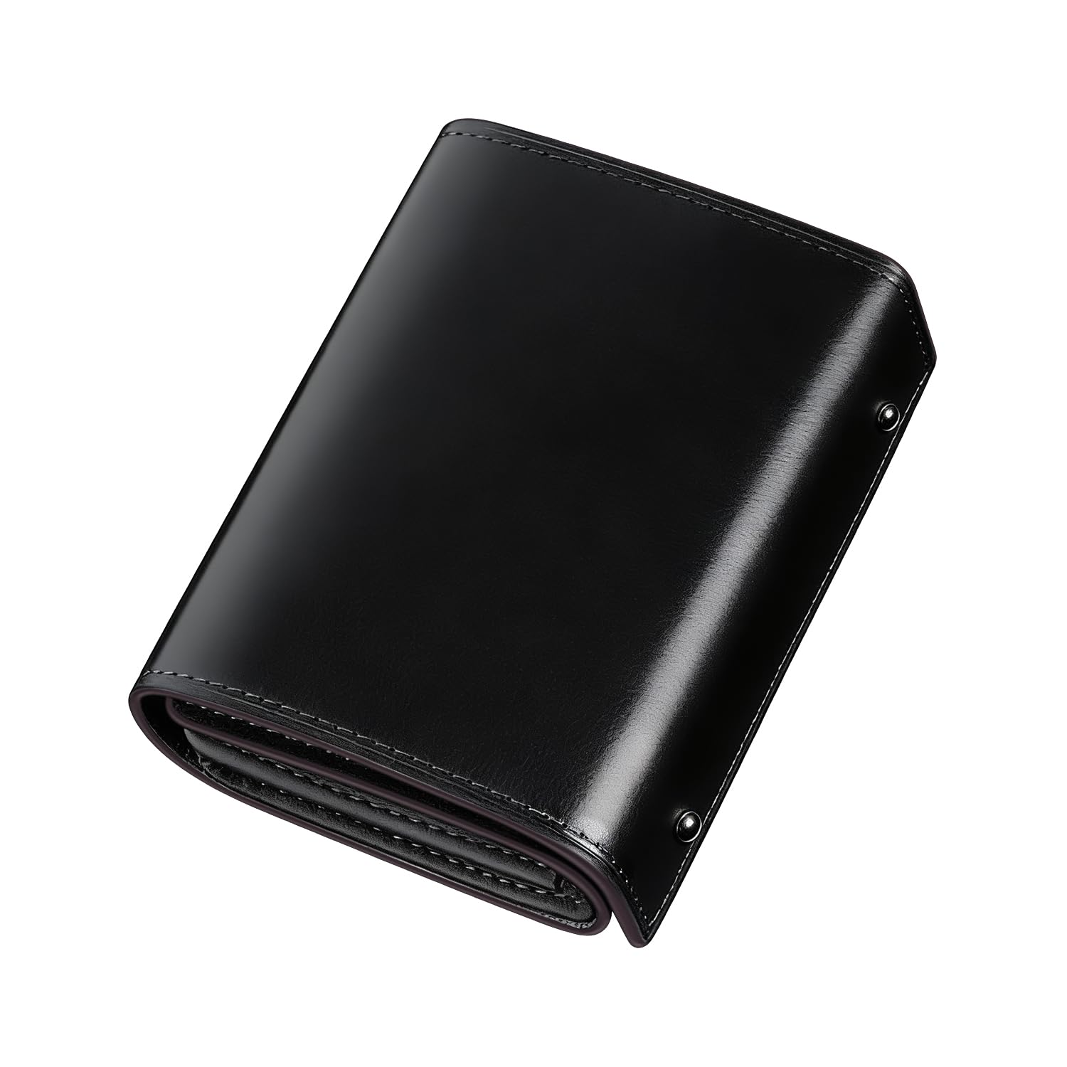 Men's 2-fold Wallet, Tochigi Leather, Genuine Leather, Large Capacity, Top-notch Wallet, Expertly Tailored, Mini Wallet, Compact, Simple, Cowhide Leather, Women's Wallet with Coin Purse, Unisex