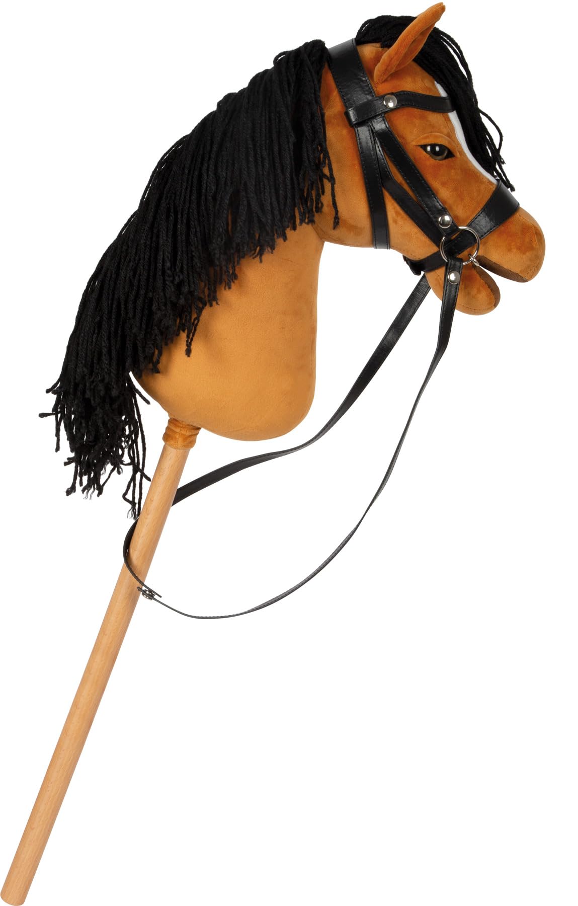 Small Foot Hobby Horse Marron « Melodie », Cheval bâton, Licol, bridon, Longe, dès 3 Ans, 12716