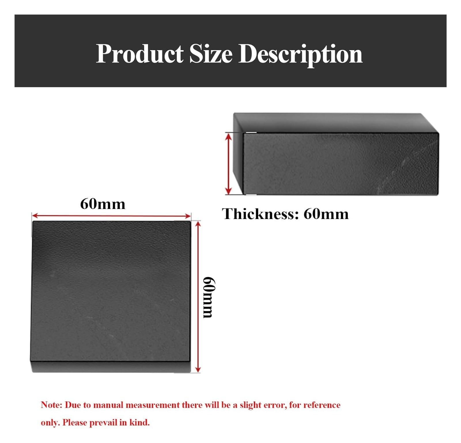4 Stück Gummiblöcke 60 × 60 × 30 mm - 60 × 60 × 60 mm, quadratisches Stoßpolster aus industriellem Gummi, geeignet for Gebäude und Häuser(60x60x60mm)
