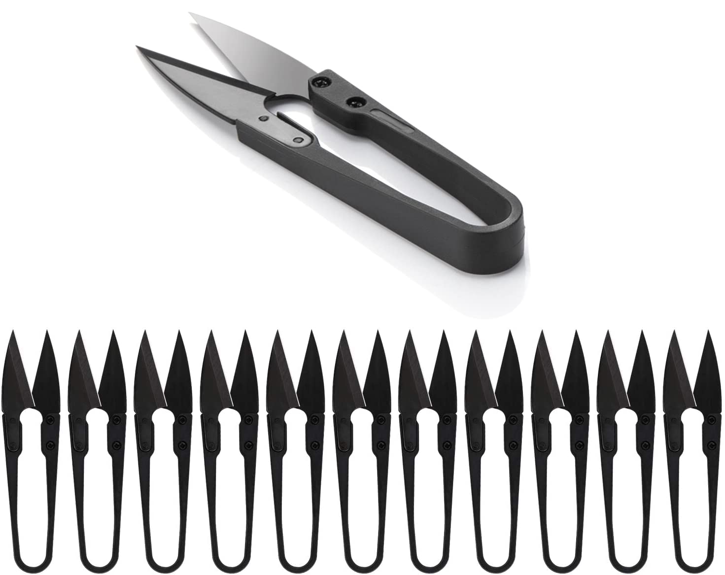 Astrowinter Thread Nipper (Pack Of 12Pcs) - Stainless Steel Thread Snips Cutters - Fishing Line Scissors Clippers Trimmers - Stitch Nippers Aw-077-Uk-12