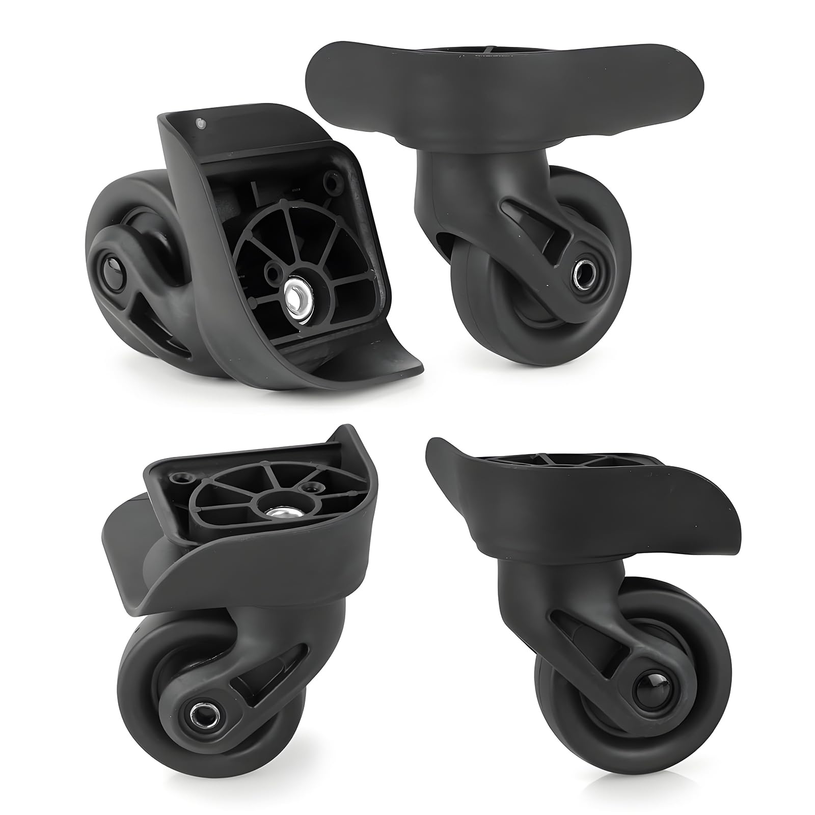 2 Pairs Luggage Wheels Replacement Spinner Suitcase Replacement Wheels Repair, Suitcase Replacement Wheel with Screws and Screwdriver(W237)