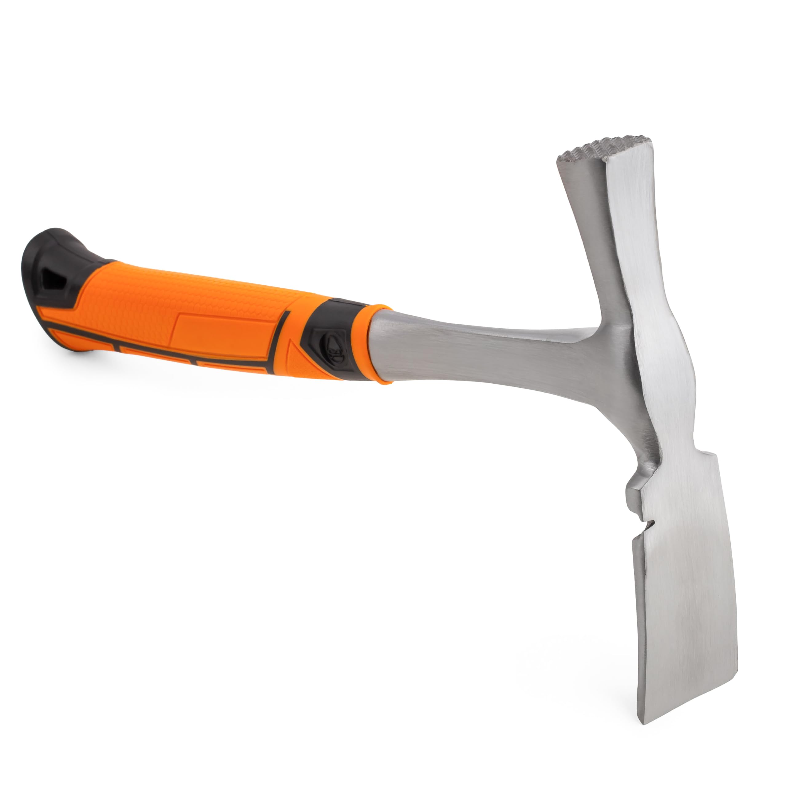 Mivos Mason's Hammer 600 G Forged All-Steel / Berlin Shape / Monoblock / Vibration Dampening Rubber Grip / Steel Hammer For Concrete / Brick / Din 5108