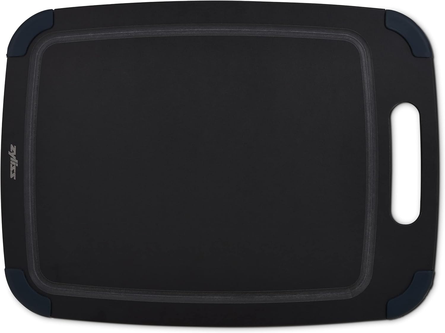 Zyliss Medium Kitchen Chopping Board Made from Recycled Wood Fibre, Non Slip Feet, Juice Grooves, Handle Grip, Easy to Clean, 37cm x 28cm, Dishwasher Safe