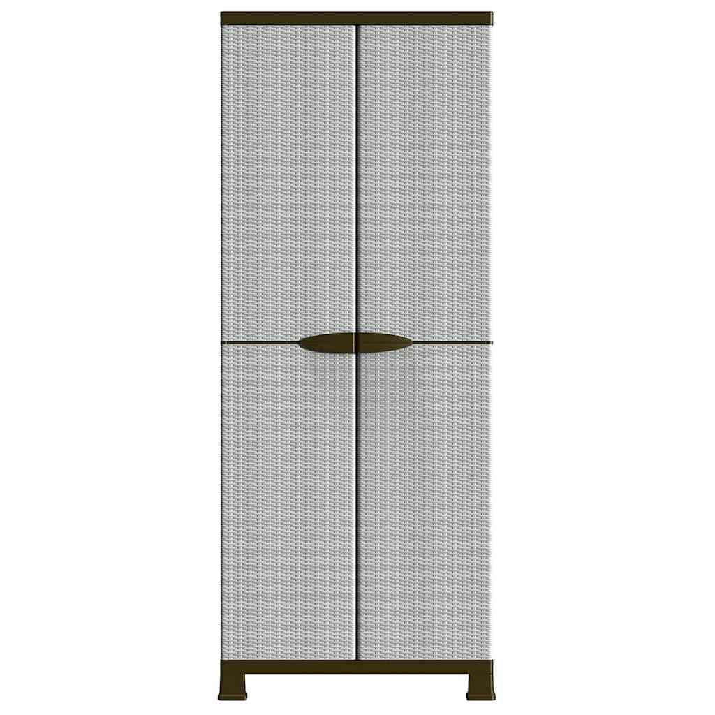 Armario de Plástico con Diseño de Ratán 68x39x171,5 cm