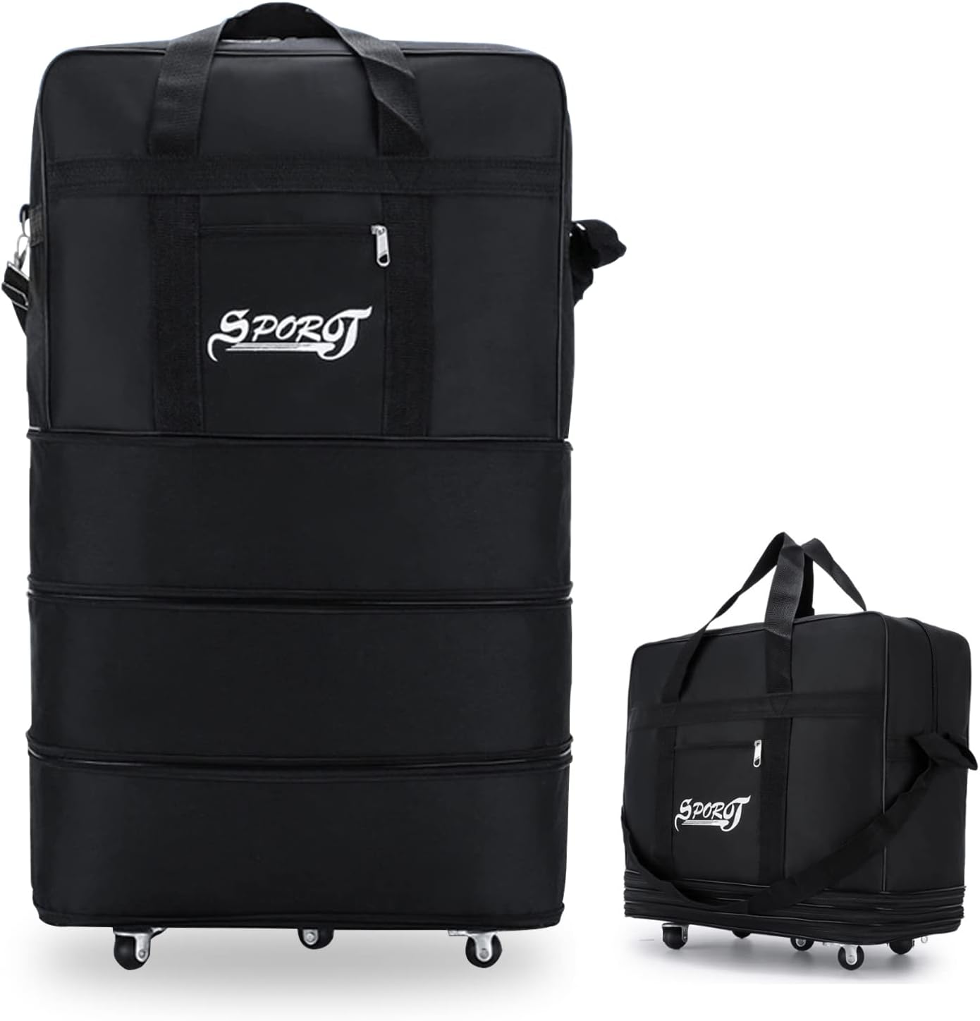 LYLYMYKHH Expandable Suitcase Bag Foldable Rolling Luggage Bag, 3 Lays