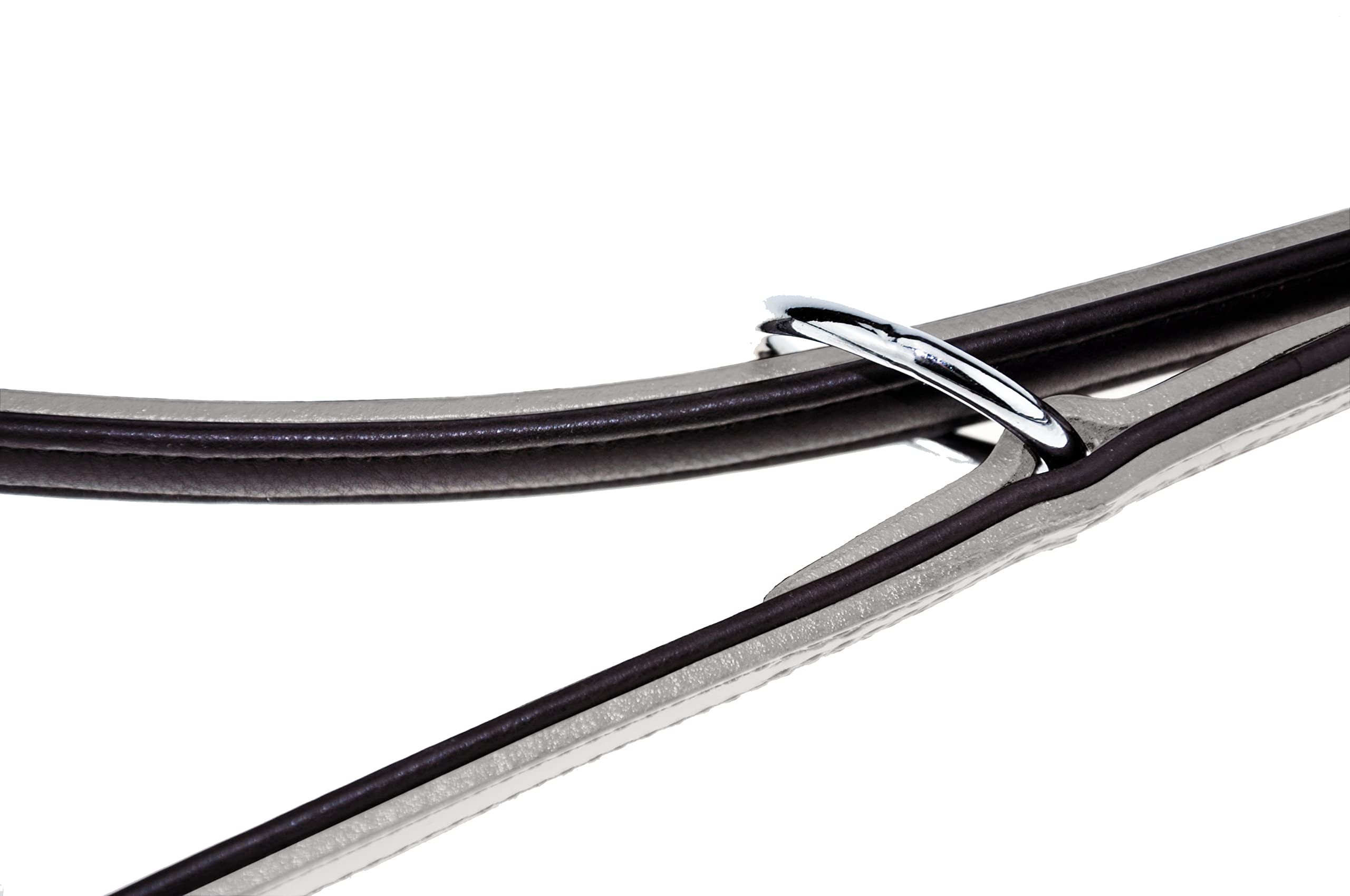 Schnüffelfreunde Leather Dog Lead - Training Lead - Leather Lead for Dogs - Lead 3-Way Adjustable for All Dogs (230 cm, Grey) - Image 3