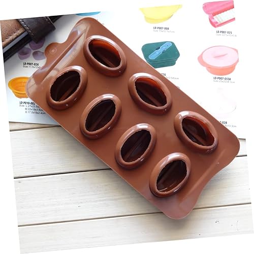 Miniatura 9 de UPKOCH 4 moldes de silicona para tartas, siete moldes de café en forma de granos de chocolate y dulces para hornear y hielo, fondant flexible para