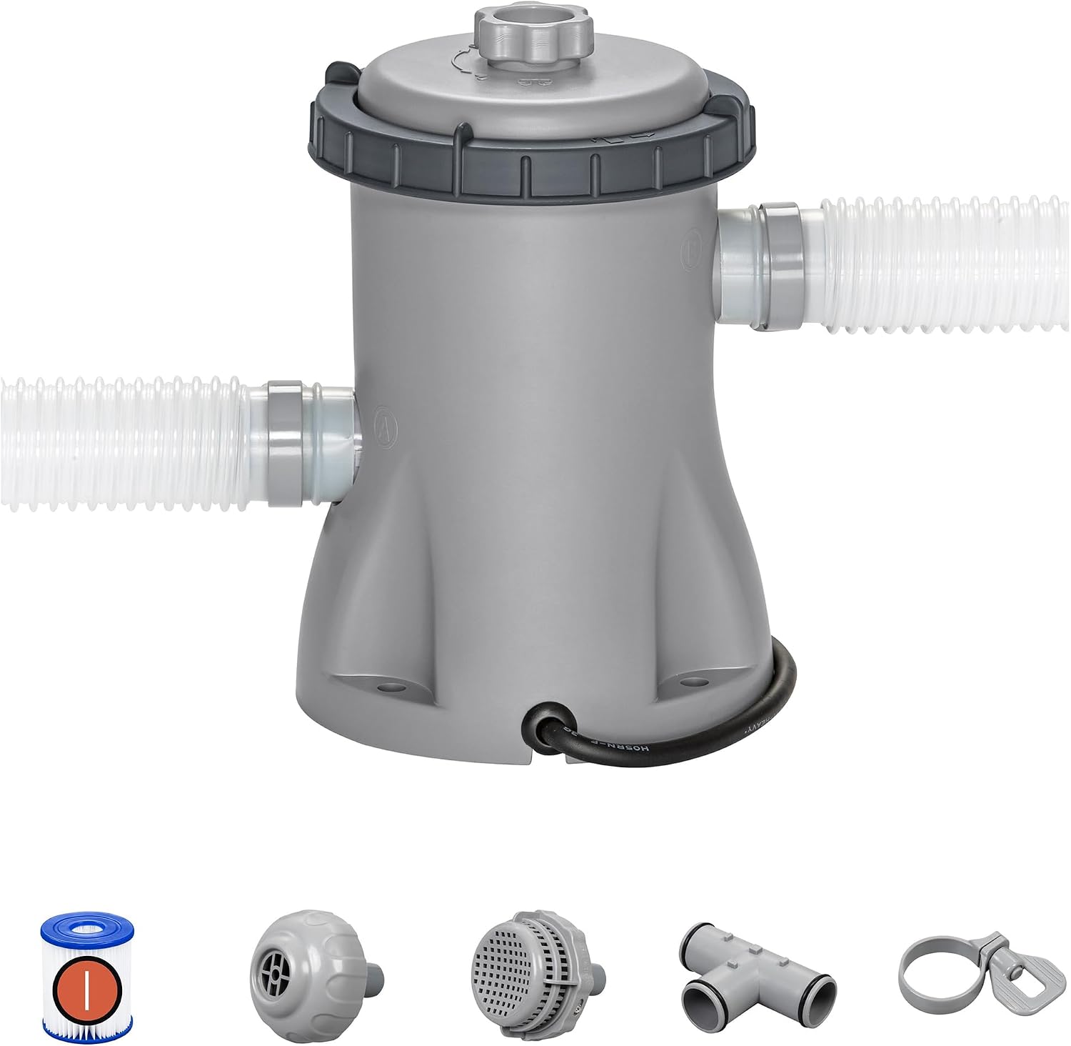 Bestway 330 GPH Filter Pump for Above Ground Swimming Pool with Type I Cartridge