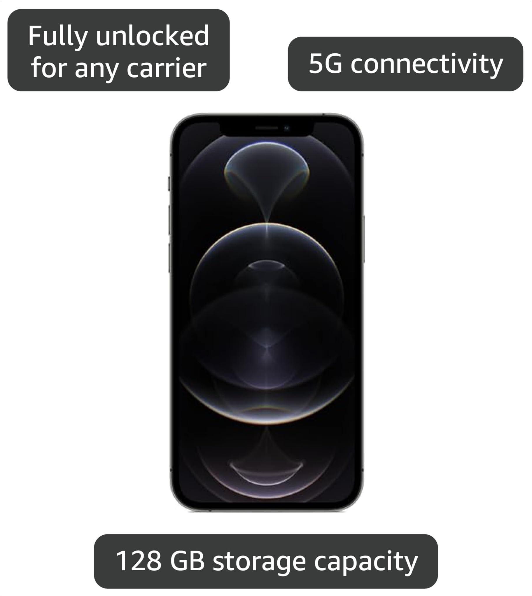 Amazon.com: Apple iPhone 12 Pro, 256GB, Graphite - Unlocked