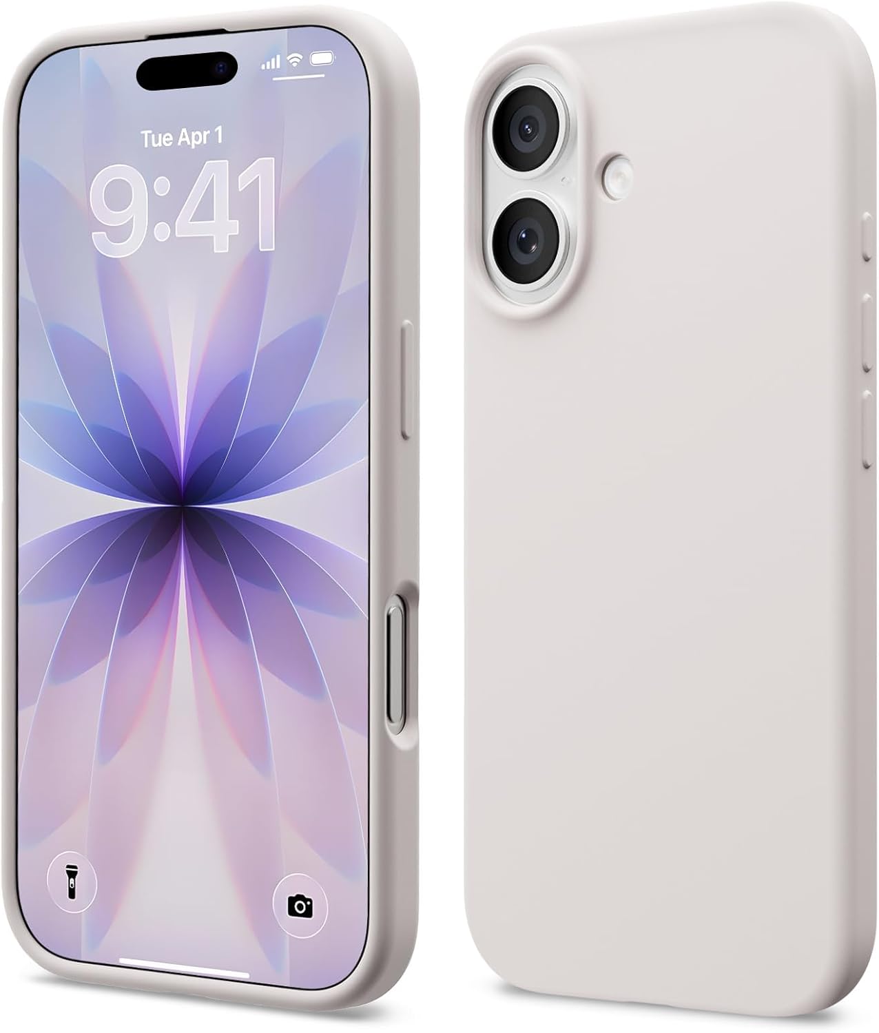 Coque iPhone 17 – ACRONIX Coque pour iPhone 17 6,3&Prime; – Silicone Liquide Ultra Mince Protection Antichoc Souple Légère Prise en Main Premium Case (Gris Clair)