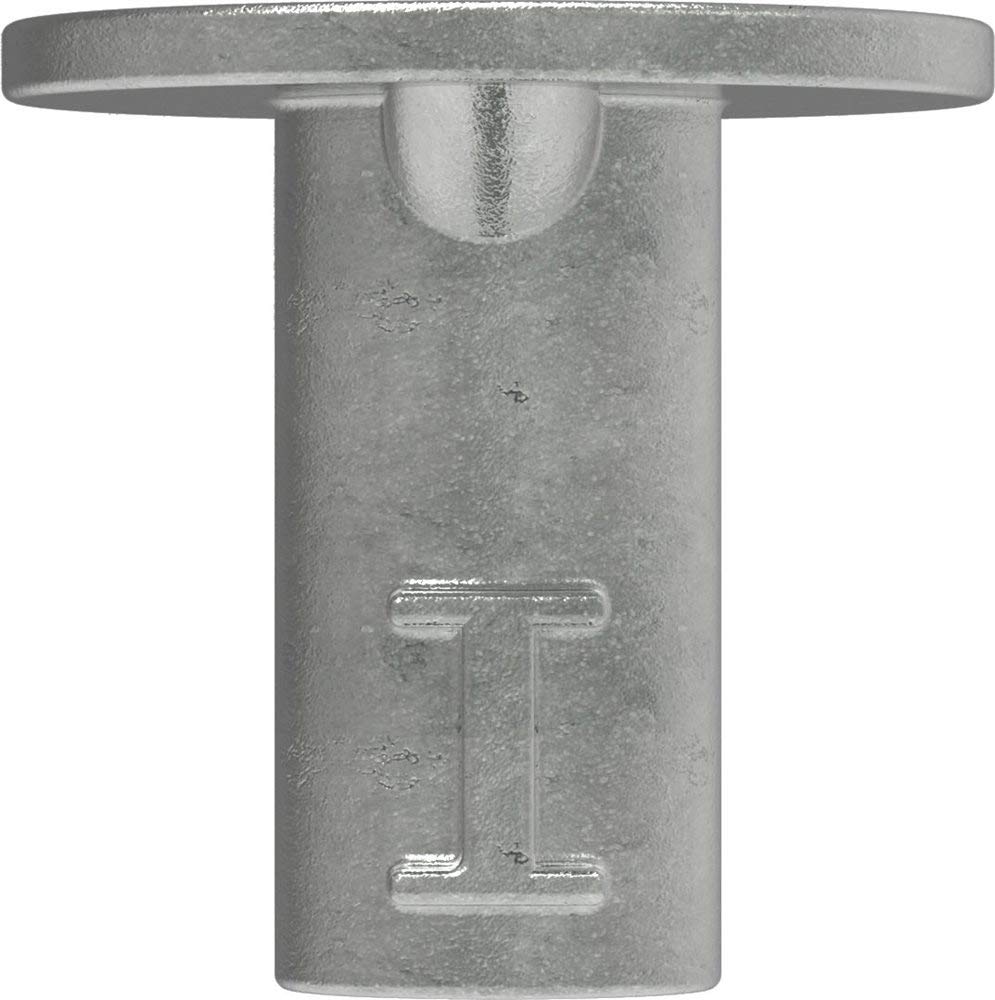 Fenau | Vaina de anclaje al suelo, Ø 33,7 mm, empalme para suelo, de fundición maleable, galvanizada en caliente, incl. tornillos