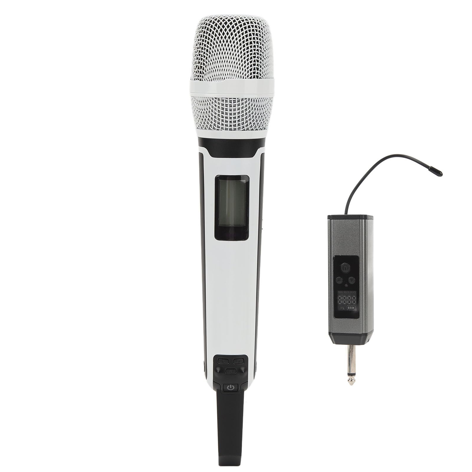 Ręczny Mikrofon Bezprzewodowy UHF z metalową konstrukcją Redukcja Szumów Tłumienie sprzężeń Zwrotnych Podczas śpiewania Karaoke Transmisja na żywo Zasięg 60 M