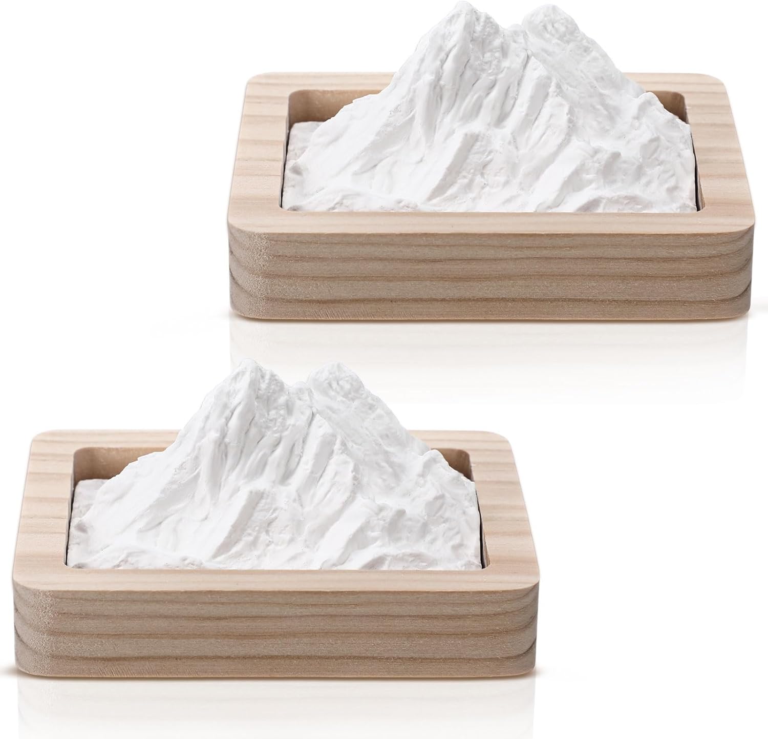 Difusor Pasivo de Aceites Esenciales Maxdot 2 Piezas Montaña con Base de Madera