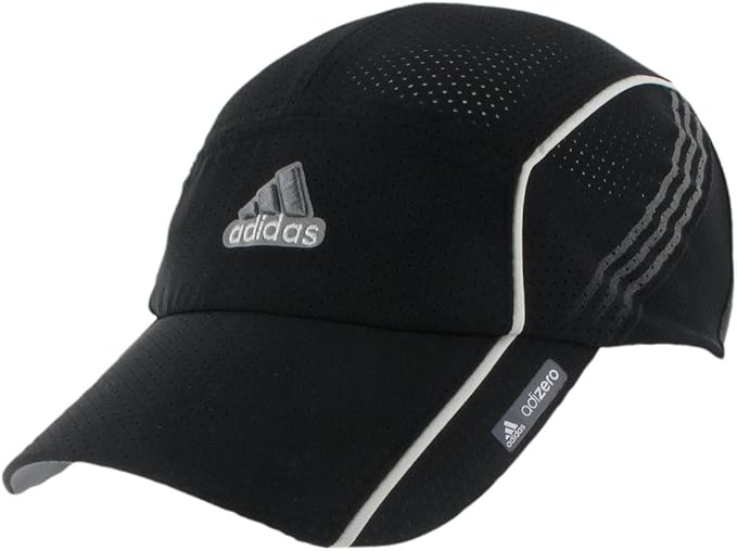 adidas Men's Adizero Trainer Cap (Black/White/Medium Lead, One Size) at