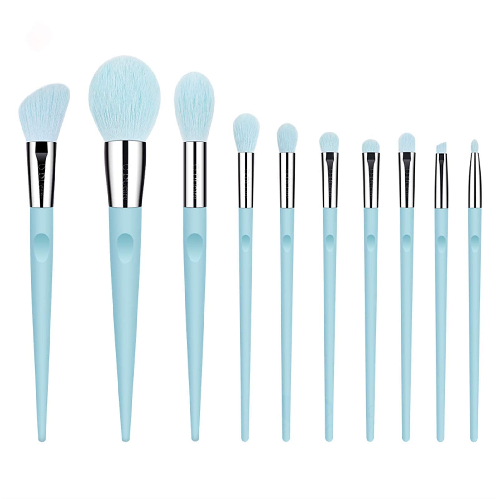 Pinceaux de maquillage bleus avec support, une idée cadeau idéale - 8