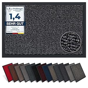Carpet Diem Rio Schmutzfangmatte – 5 Größen – 11 Farben Fußmatte mit äußerst starker Schmutz und Feuchtigkeitsaufnahme…