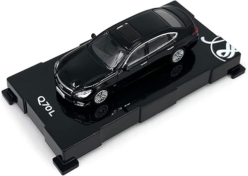 Miniatura 6 de Colección Infiniti Q70L para Adultos Escala 1/64 Coches Fundidos a Presión Negro