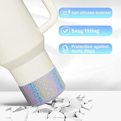 Vista 70 de WK IEASON 2 Pcs Tumbler Bottom Protector Boot for Stanley Quencher Adventure 40oz & Stanley IceFlow 20oz 30oz, Stealth Landing-2.83inch Bottom