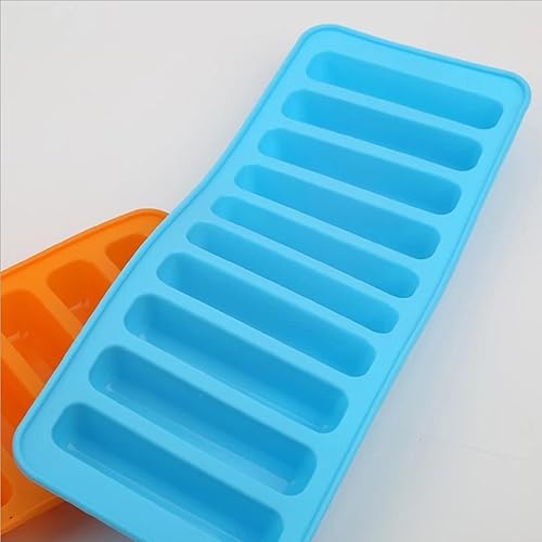 Miniatura 3 de Bandeja de cubitos de hielo para congelador, botella de agua estrecha de silicona, bandeja para cubitos de hielo, bandeja flexible para palitos de