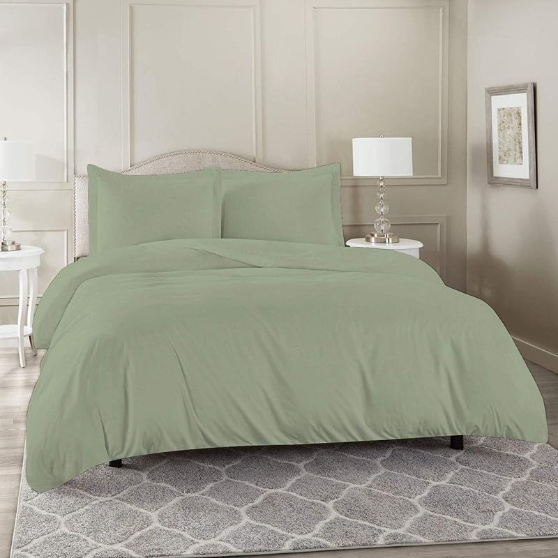 Razai Cover Single Size for Winter Cotton Rajai Cover/Duvet Cover/Quilt Cover/Conforter Cover (60x92 Inch)-Sage Solid-image-27