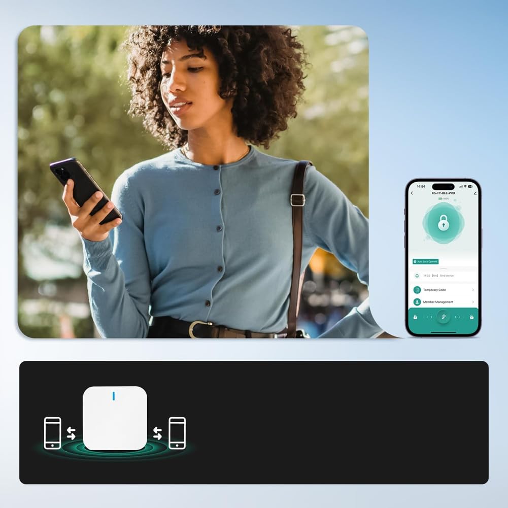 Key Lock Box, Bluetooth Lock Box con impronta digitale & passcode & Access Card & manuale chiave & APP Control, impronta digitale