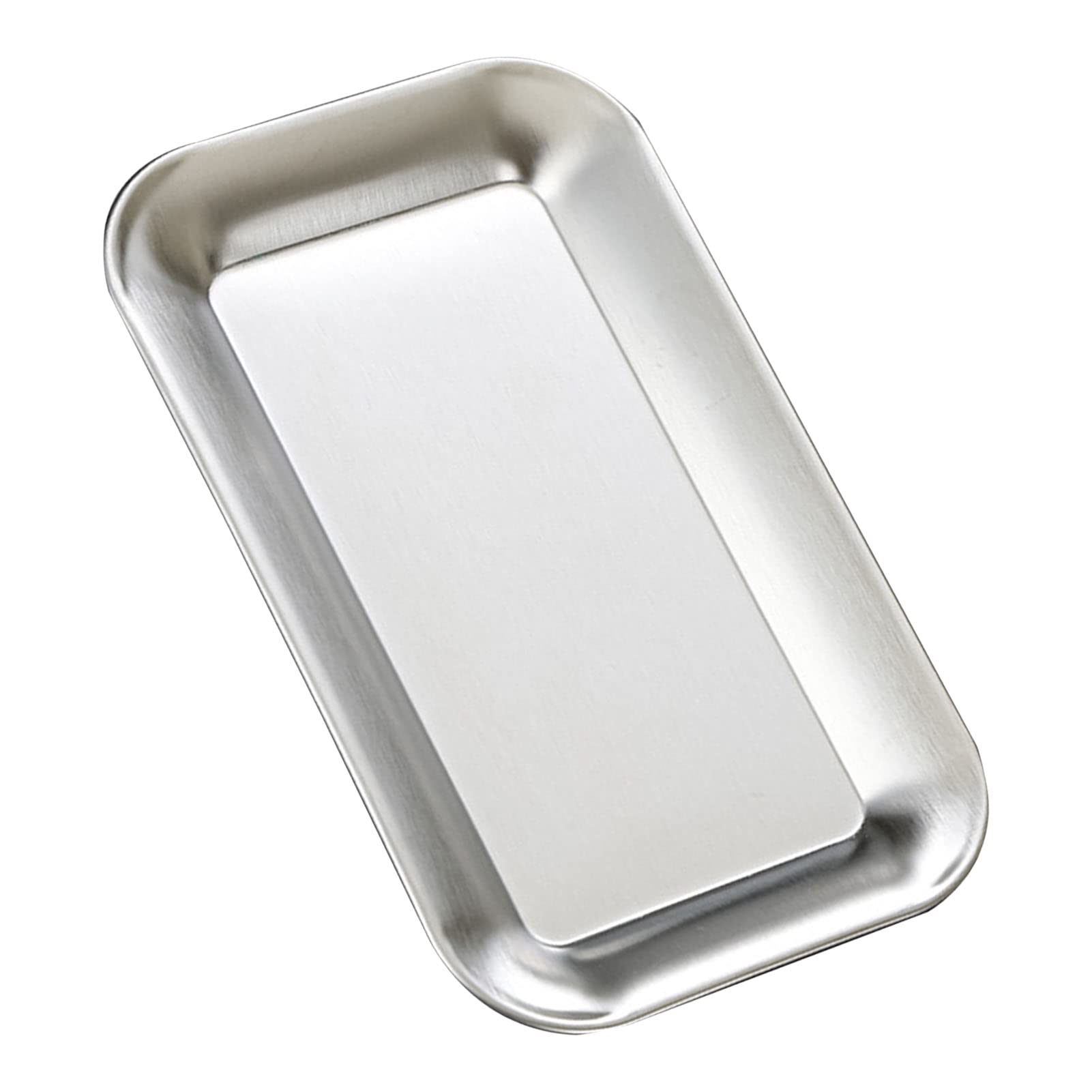 Roestvrijstalen Dienblad, Metalen Serveerschaal Decoratieve Organizertrays Veelzijdige Serveerhulpmiddelen Voor BBQ, Dineren, Feest, Buffet(Rechthoekige vorm