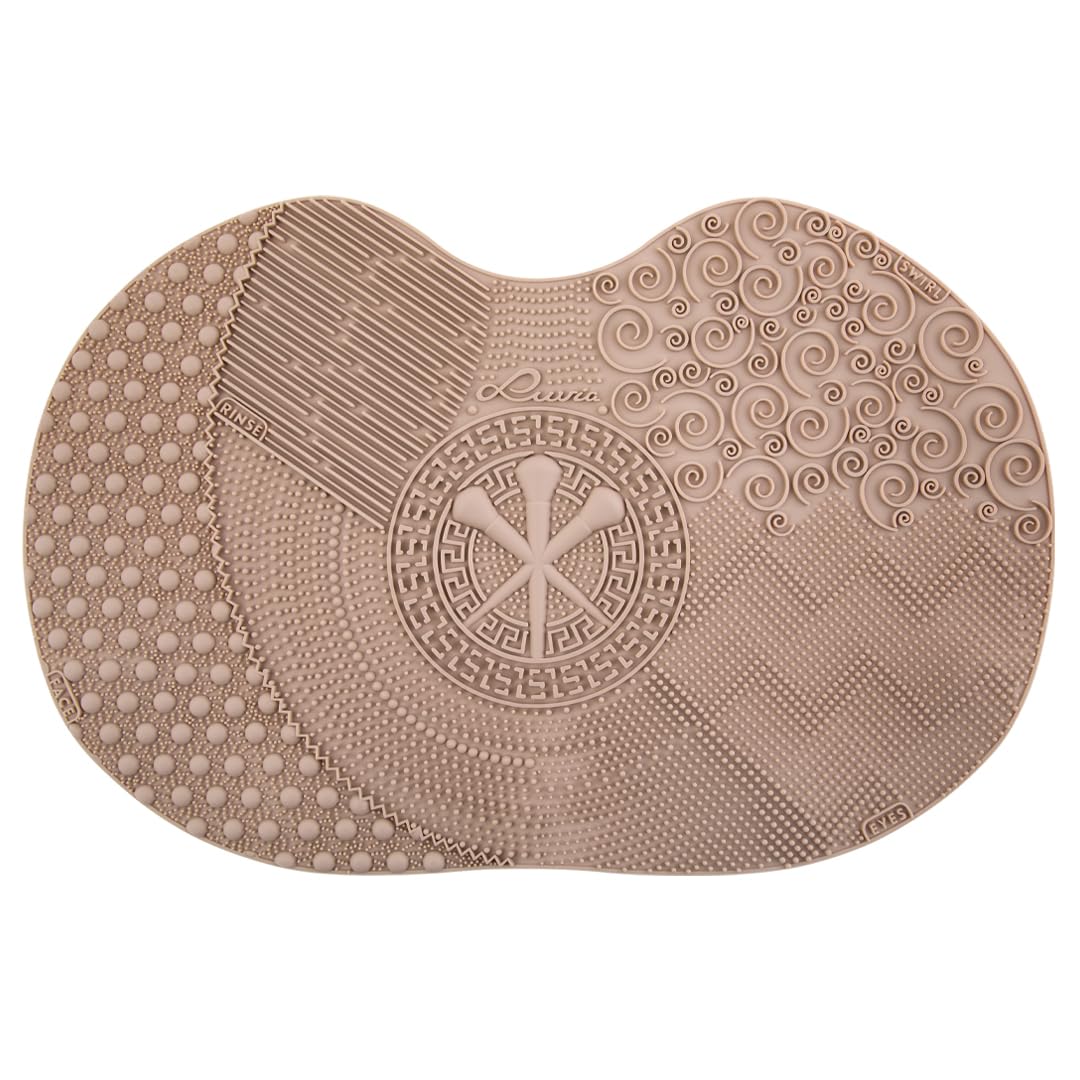 Luvia Silicone Makeup Brush Cleaning Mat with Suction Cup - Effective Brush Cleaning - Professional Makeup Brush Cleaner