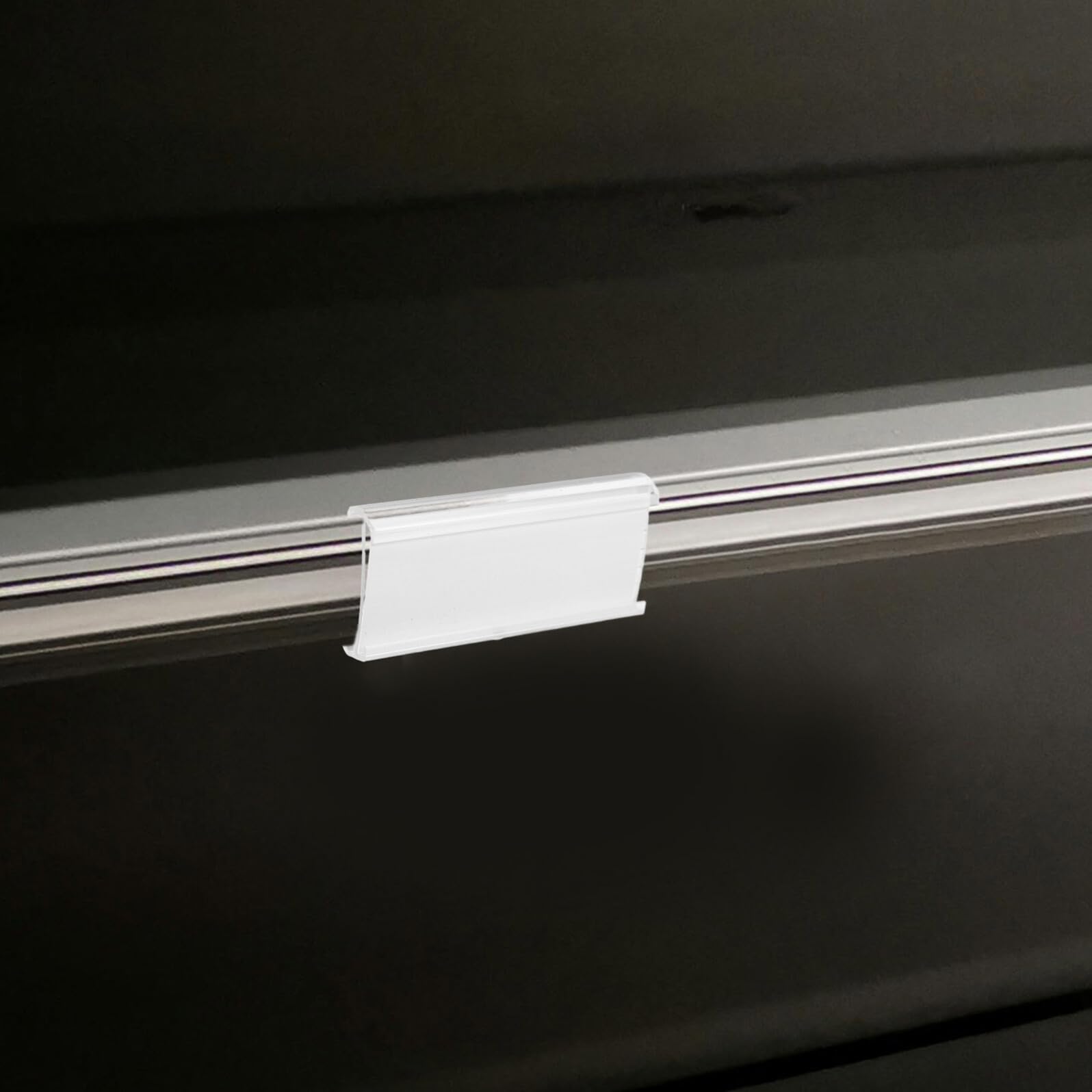 SHINEOFI 100pezzi Espositore per Prezzi in Plastica Trasparente Porta Cartellini da Scaffale con Chiusura Scatto per Supermercati e Negozi al Dettaglio