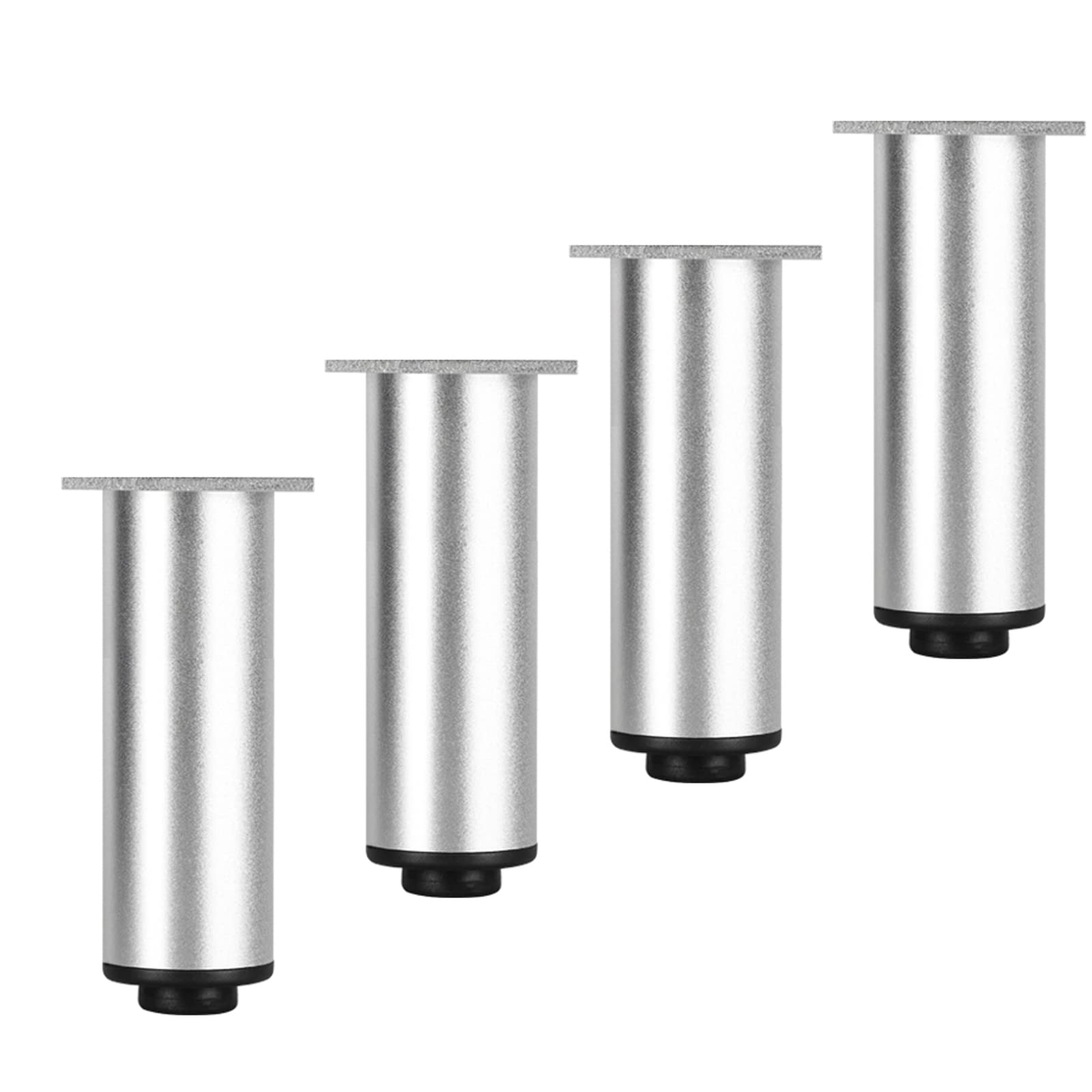 Set van 4 metalen meubelpoten, aluminium plint, verstelbare kastvoeten voor kast, bank, keuken, bank, boekenkast, inclusief schroeven, verstelbare hoogte 0-5 mm (30 cm) (8 cm