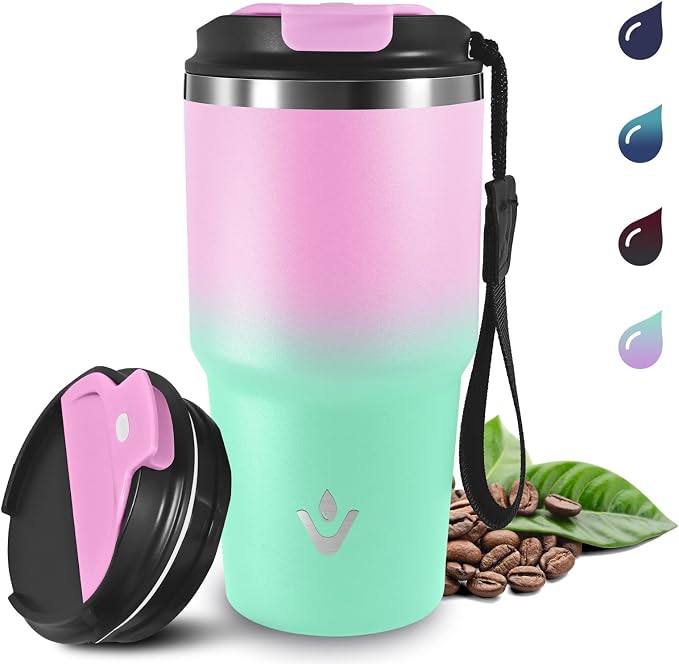 Grsta Taza Térmica de Acero Inoxidable 600ml - Conserva Frío 8h, Calor 6h