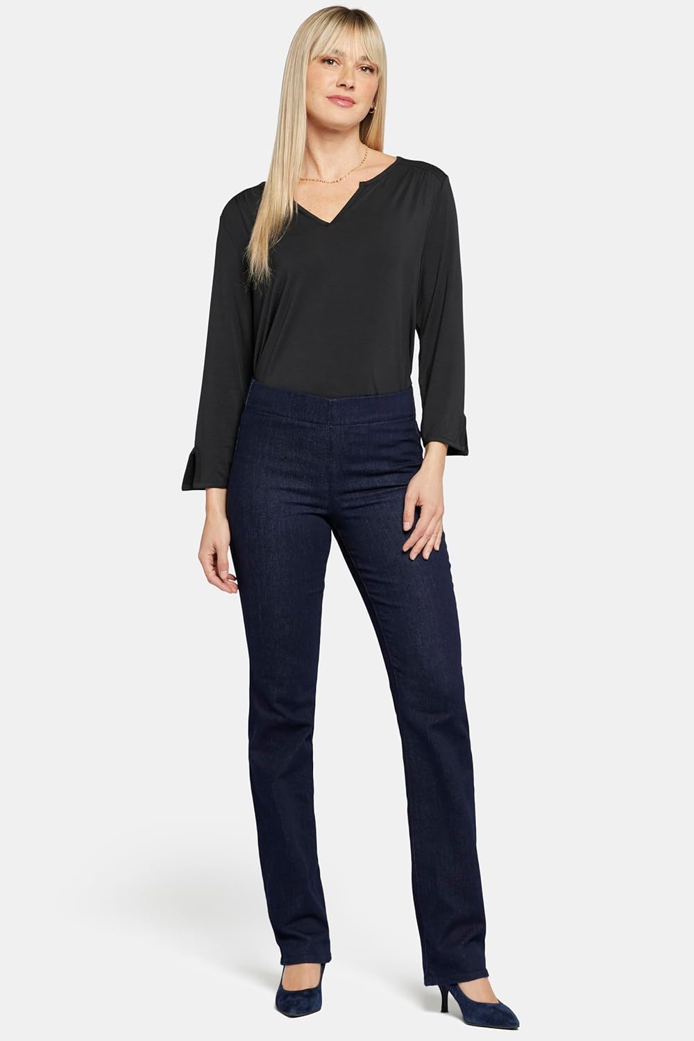 NYDJ Women's Pull-On Marilyn Straight Jeans - Effortless Comfort and Style, Women's Denim Straight Jeans for Daily Wear - Image 2