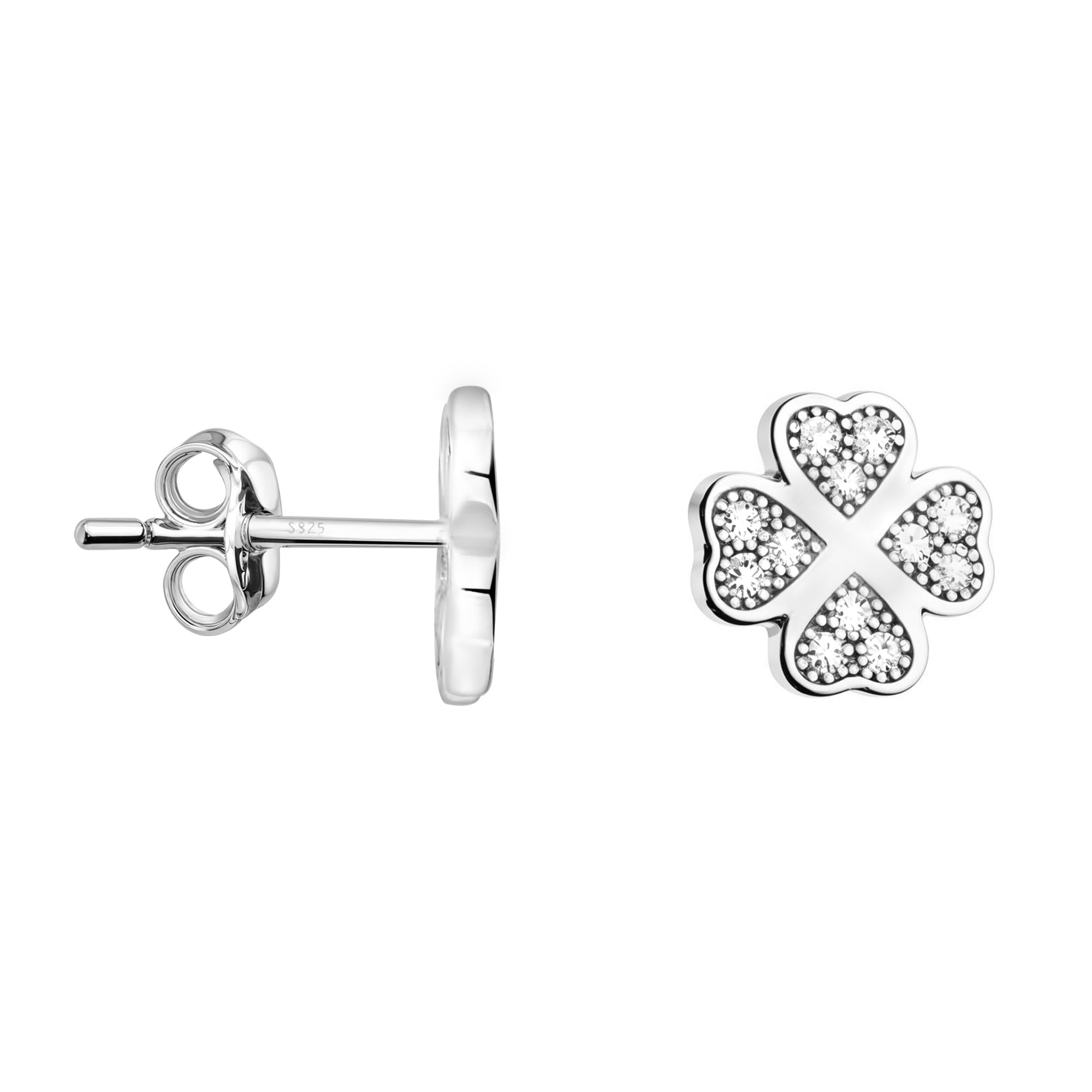 SOFIA MILANI Damen Ohrringe Aus 925 Silber – Kleeblatt Kreis Design Mit Rhodium-Beschichtung, Hypoallergen & In Geschenkbox