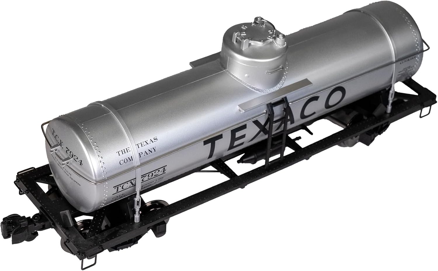 Bachmann Trains - 1:29 Scale Single Dome Tank Cars - TEXACO #7924 - Large G Scale