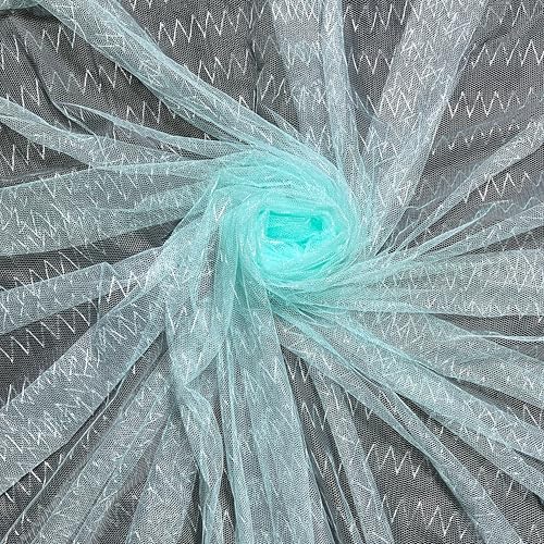 Image of Mosquito Net for King Size Bed & Double Bed, 6x7 Ft (Wall /Hook Hanging) Premium Poly-Cotton Blend Fabric Foldable Machhardani (Light Sea Green)