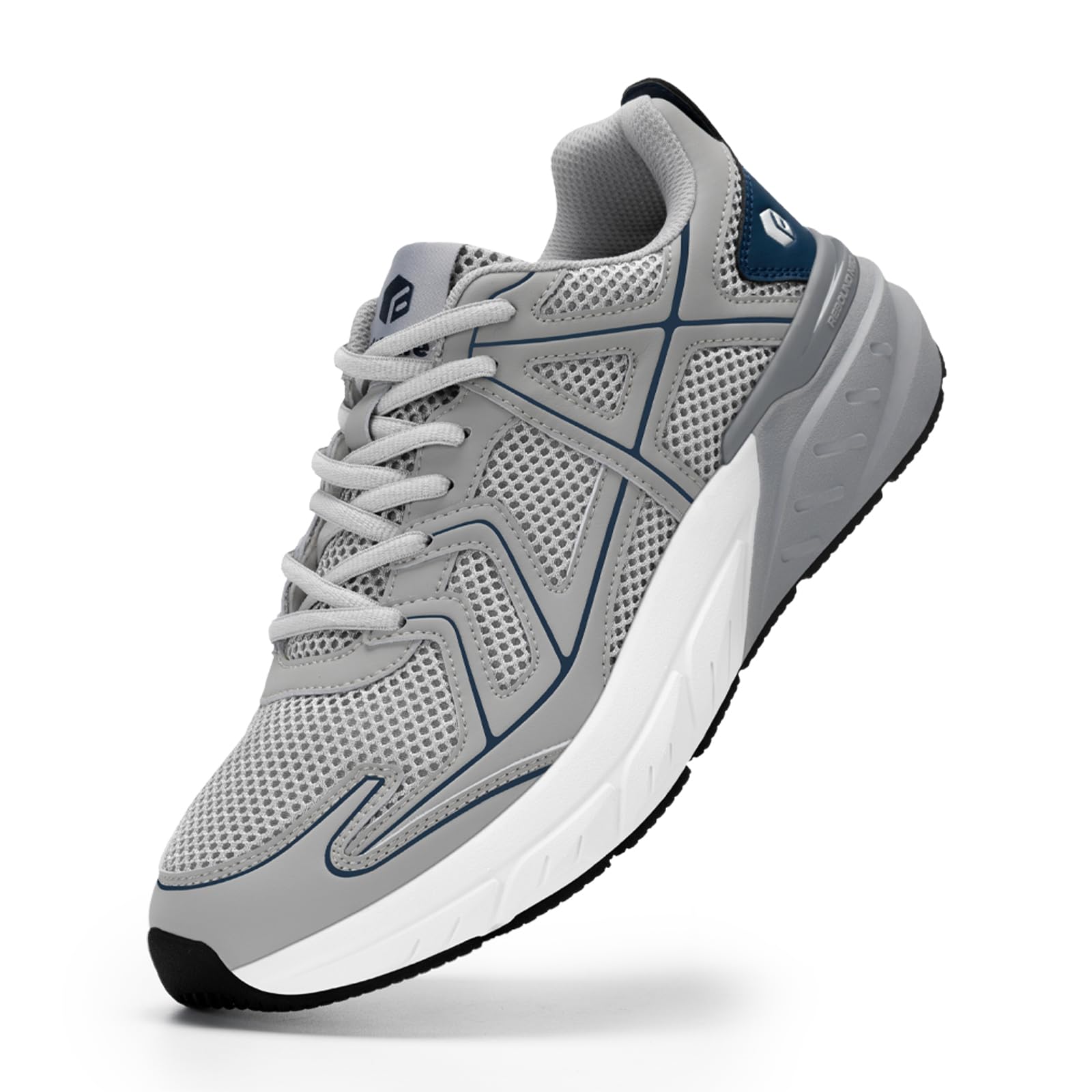 FitVille Mens Walking Shoes Wide Width Thicker Cushioning Sneakers Extra Wide Shoes for Men Bouncy Shoes Non Slip Workout Gym Athletic Sneakers