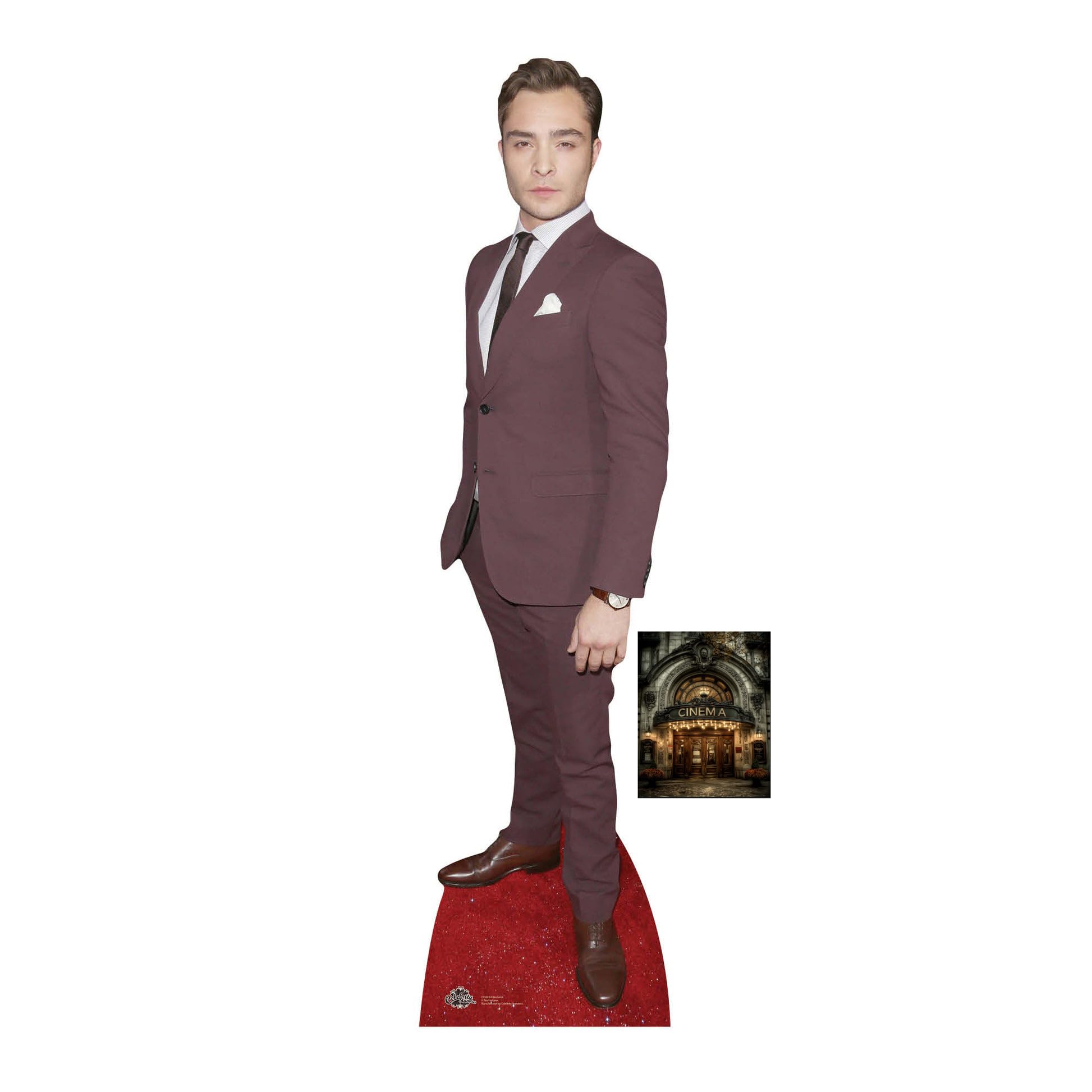 Bundlez-4-Fanz Fan Packs White Fan Pack - Ed Westwick Lifesize Cardboard Cutout/Standee - Includes 8X10 (20X25cm) Star Photo