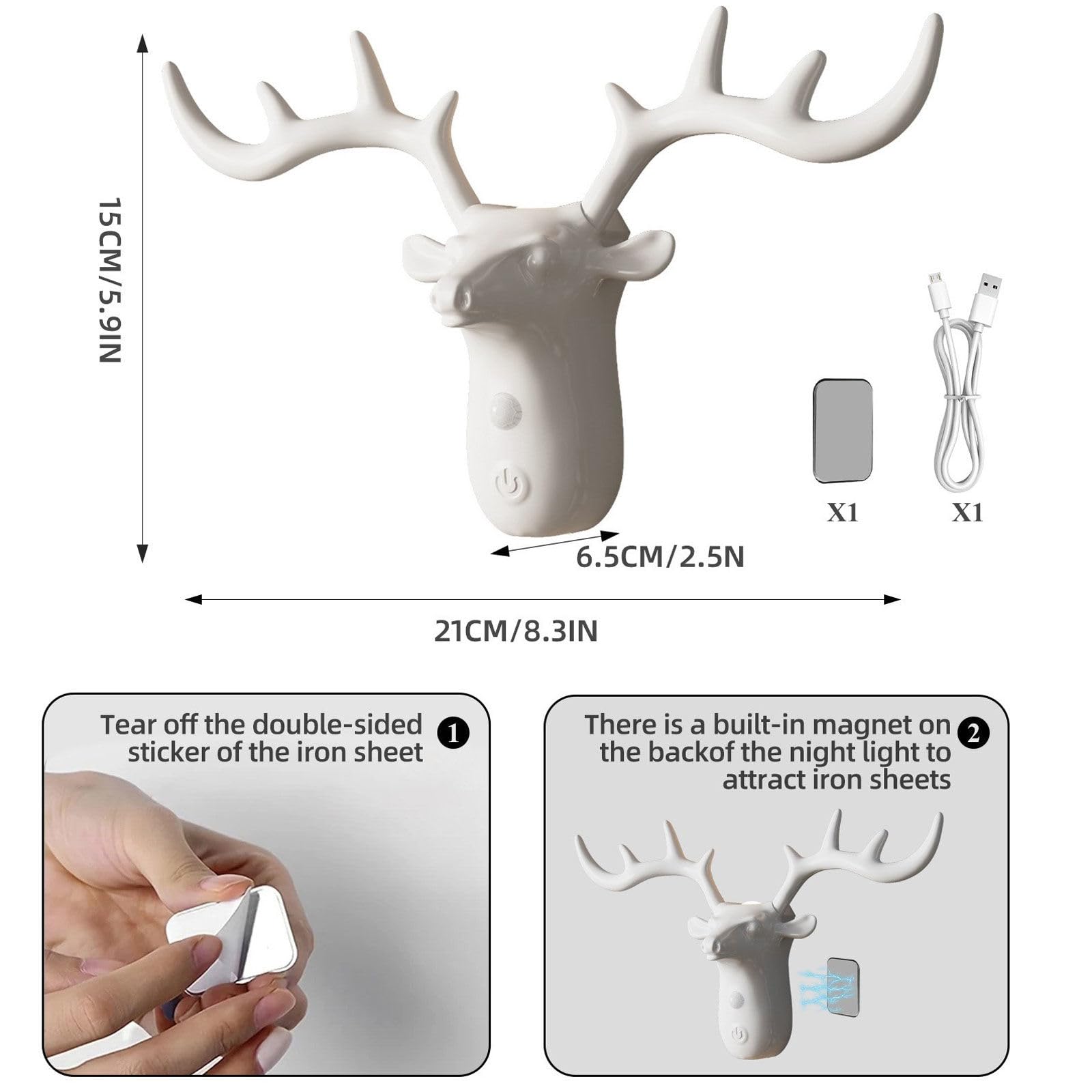Luz Del Sensor De Movimiento Con Batería Recargable, 1200 Mah Mordern Control Táctil Atenuable 3 Niveles De Brillo De Pared, Para Sala De Estar Dormitorios Pasillos