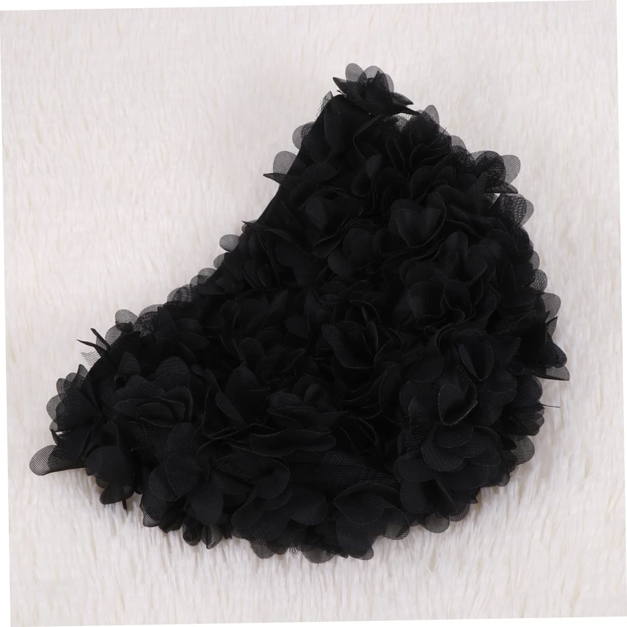 VANZACK 3piezas Gorro De Natación Forma De De para Mujer Diseño Elegante Color Negro Cómodo y Antideslizante para Piscina y Baño